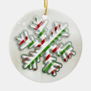 Italiensk julSnowflakeprydnad Julgransprydnad Keramik
