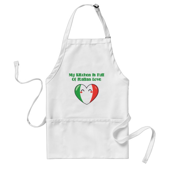 Italiensk kärlek fyller mitt kök Kokkonst Dekor Förkläde (Framsidan)