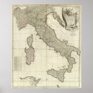 Italiensk karta poster