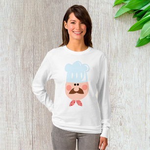 Italiensk kock med mustasch och hatt t shirt