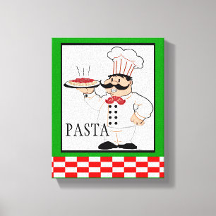 Italiensk Kock-Pasta Canvastryck