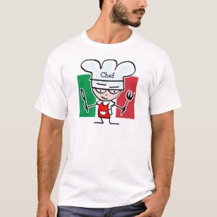 Italiensk kock som lagar mat t-skjortan - tee