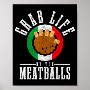 Italiensk kock ta tag i livet genom köttet rolig I Poster