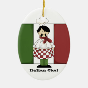 Italiensk kökprydnad för kock #2 julgransprydnad keramik