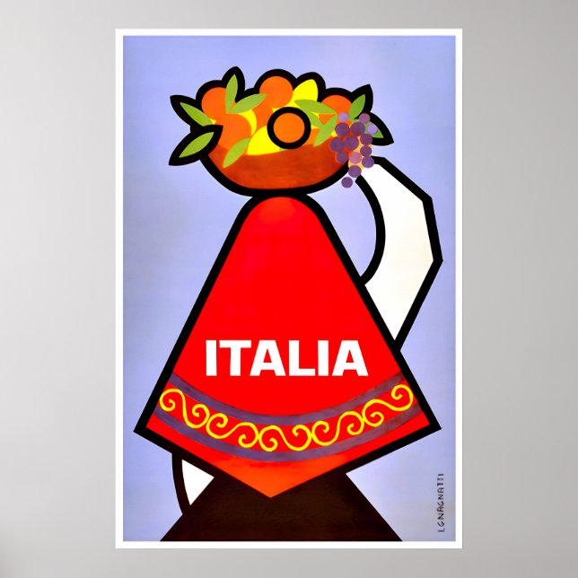 Italiensk kökskonsttryck Italien Resa Poster (Framsidan)