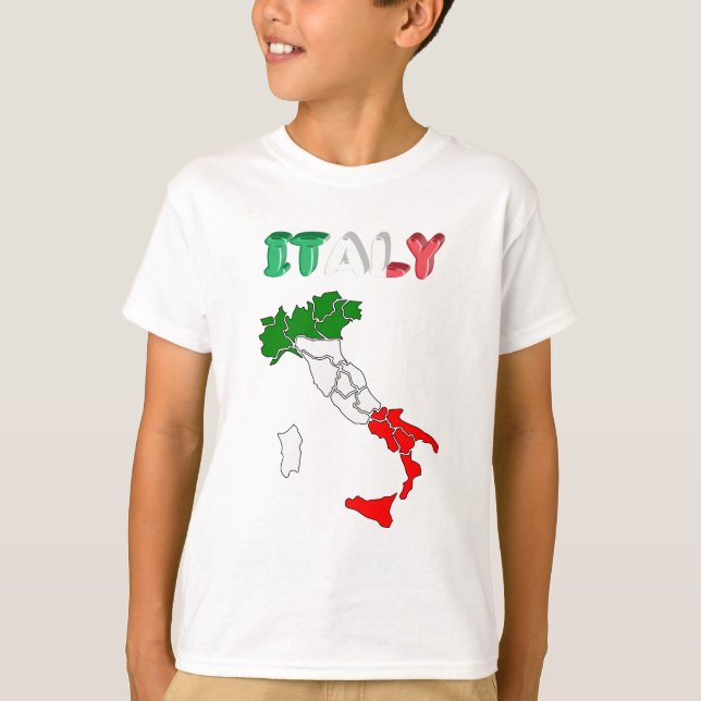 Italiensk landflagga tee shirt (Framsida)