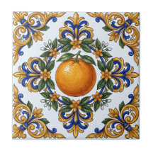 Italiensk majolika apelsin citrusdesign