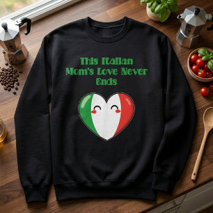 Italiensk mammas oändliga kärlek familj för evigt t shirt