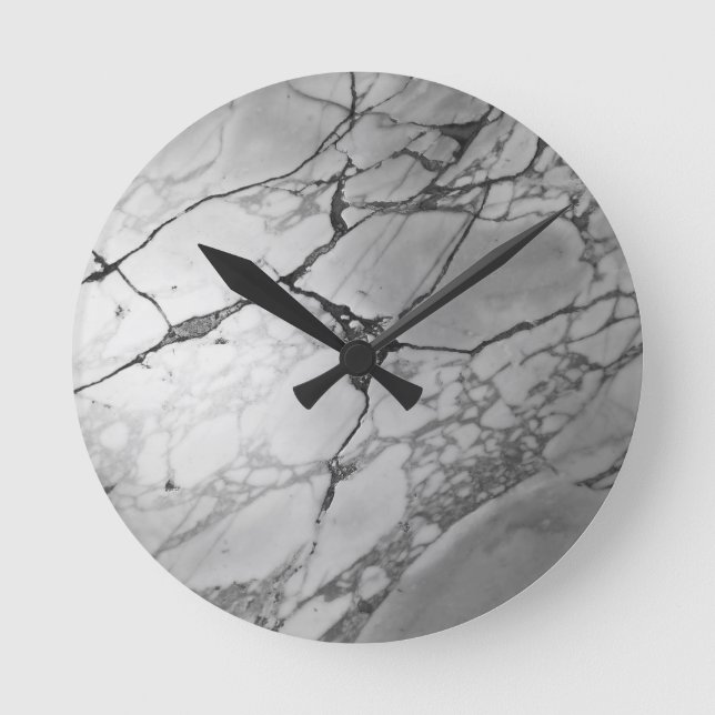 Italiensk marble #3 (Faux Marble) #marble #struktu Rund Klocka (Framsida)