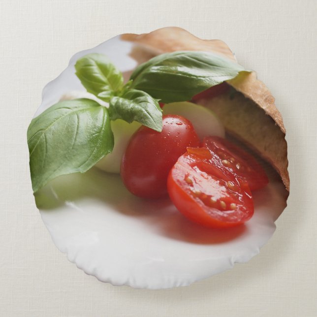 Italiensk mat rund kudde (Baksidan)