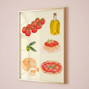 Italiensk matkonstaffisch poster