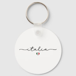 Italiensk minimalistisk typografi - italiensk Flag Nyckelring