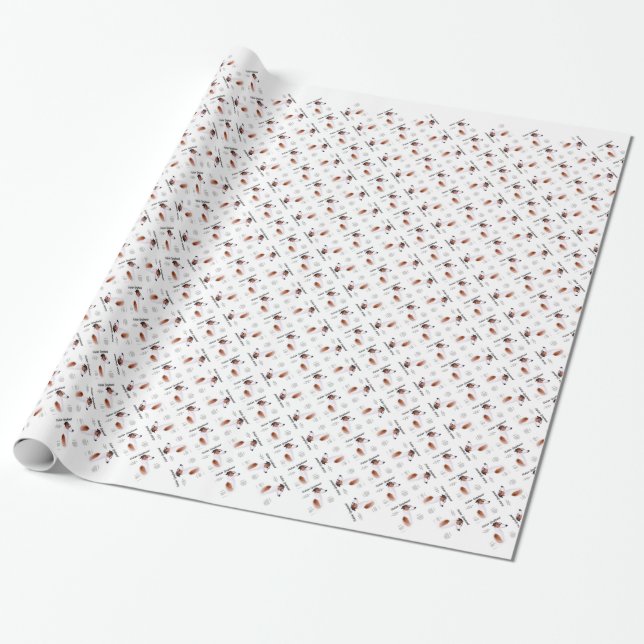 Italiensk Mops Historia Design Presentpapper (Utrullad)