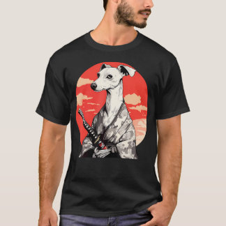 Italiensk Mops Hund Japansk Stil Samuraj T Shirt