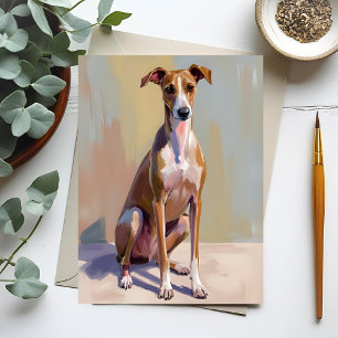 Italiensk Mops Hund Målarbild Vykort