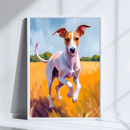 Italiensk Mops Hund Måleri Poster