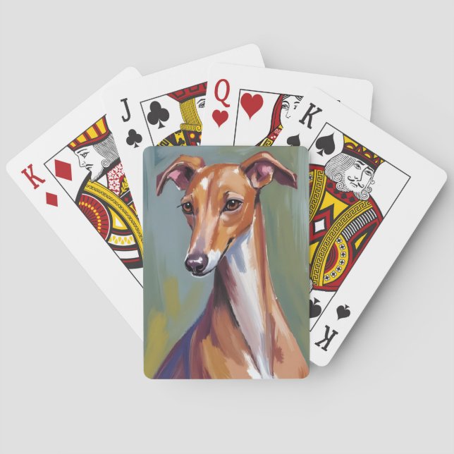 Italiensk Mops | Hundmålning Husdjur Casinokort (Baksidan)