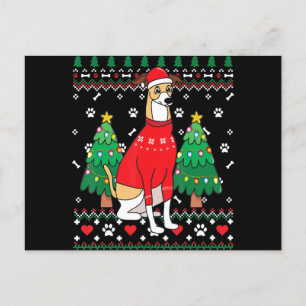 italiensk mops julgransprydnad träd xmas hund inbjudan vykort