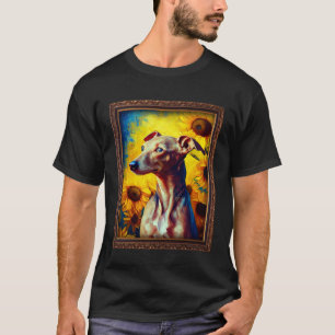 Italiensk Mops-målning Solros Blomma Mamma T Shirt