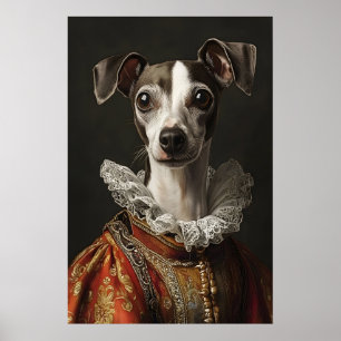 Italiensk Mops Renässansporträtt, Rolig Hund Poster