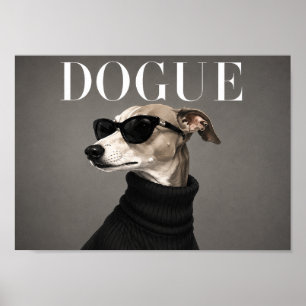 Italiensk Mops Stilfull Hund Konsttryck Poster