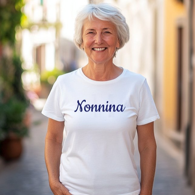Italiensk mormor farmor t shirt (Nonnina (Little Italian Grandma) T-shirt for birthday, Christmas, and Mother's Day gift)