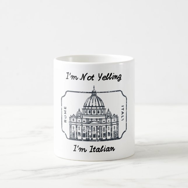 Italiensk MUG Bra för kaffe, te och varma drycker Kaffemugg (Center)
