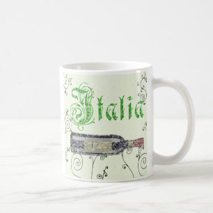Italiensk mugg för vinflaskakaffe