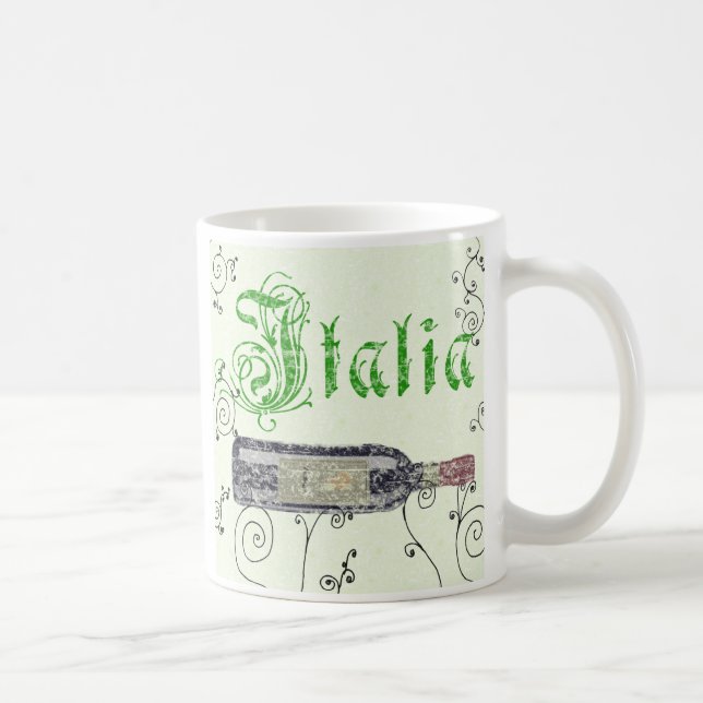 Italiensk mugg för vinflaskakaffe (Höger)
