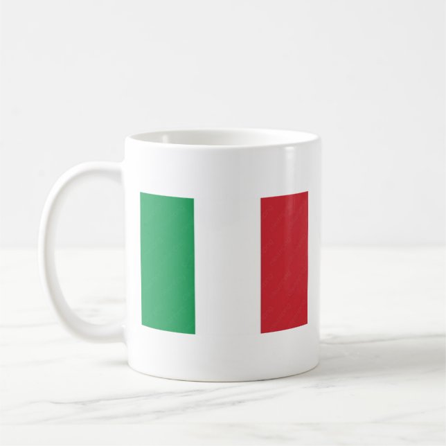 Italiensk mugg med flagga  (Vänster)