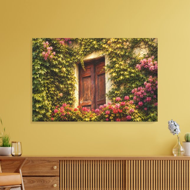Italiensk murgröna fönsterduk canvastryck (Insitu (Vardagsrum))
