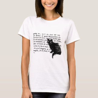 Italiensk ordbokkatt t-shirt