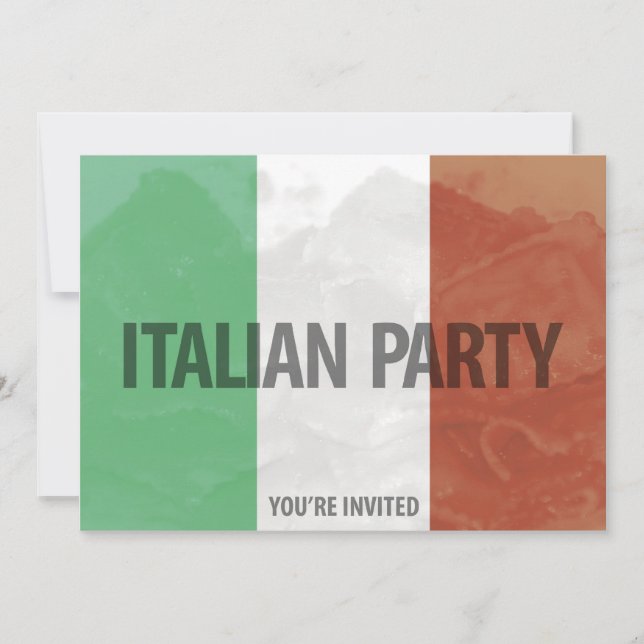 italiensk partiinbjudan inbjudningar (Framsida)