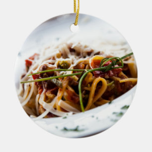 Italiensk pasta julgransprydnad keramik