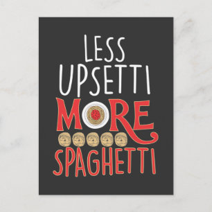 Italiensk Pastanudel Älskare Upsetti Mer Spaghetti Vykort