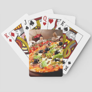 Italiensk pizza färsk spelkort