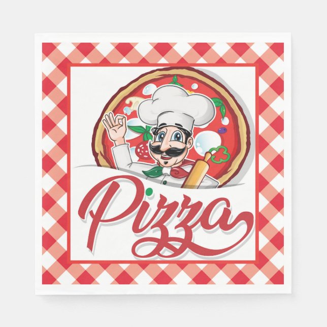 Italiensk Pizza  Pappersservett (Framsidan)