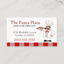 Italiensk Pizzaaffär för restaurang | Visitkort