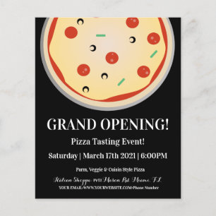 Italiensk Pizzarestaurang Event Stora Öppningen Flygblad