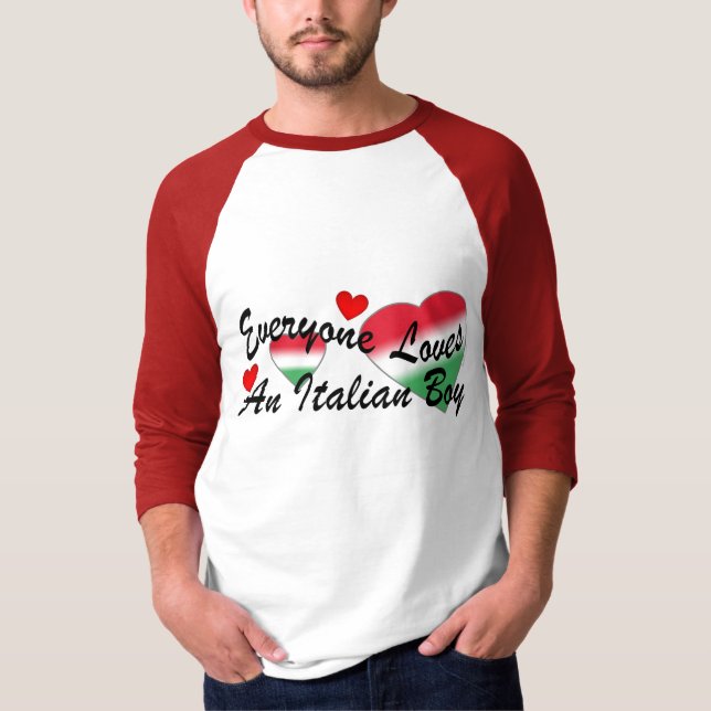 Italiensk pojke för kärlekar mig tee (Framsida)
