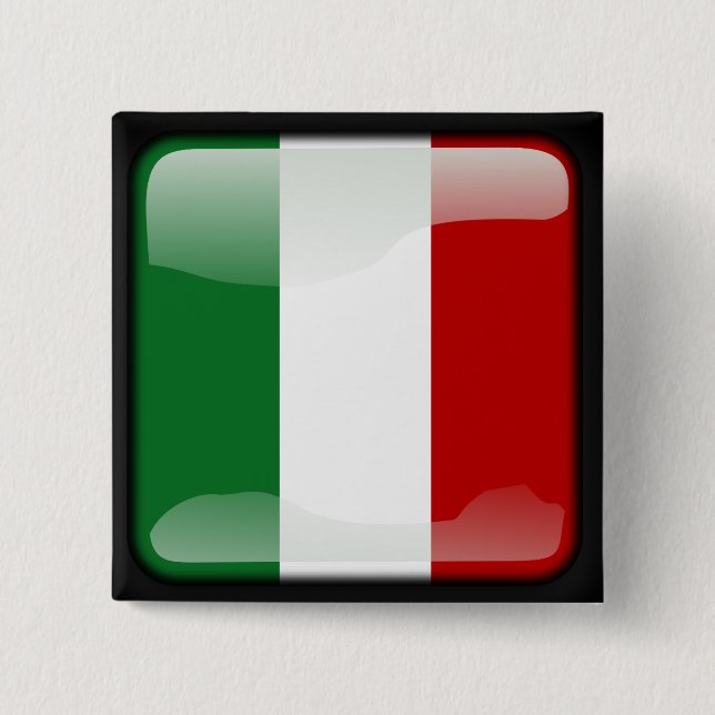 Italiensk polerad flagga knapp (Framsida)