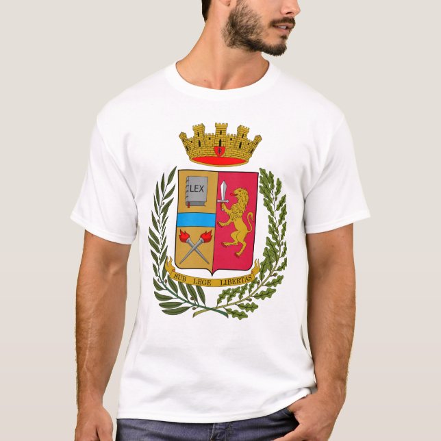 Italiensk polisvapensköldskjorta tee shirt (Framsida)