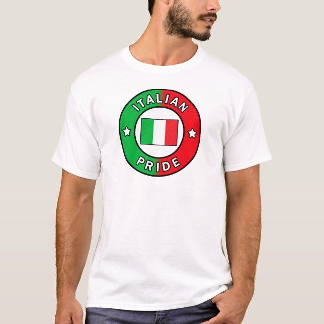 Italiensk prideskjorta t shirt (Framsida)