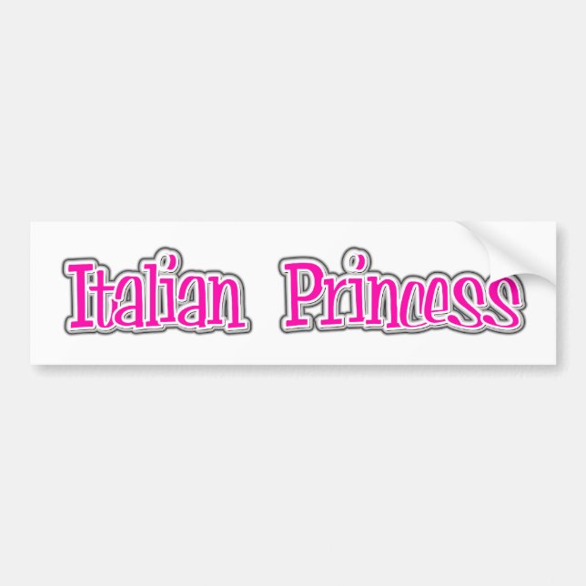 Italiensk Princess bildekal (Framsidan)