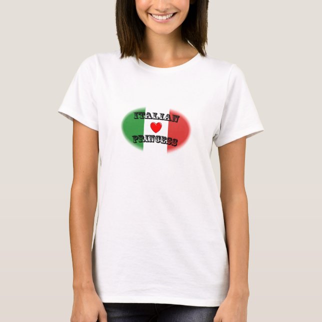 Italiensk Princess T-tröja Tee Shirt (Framsida)