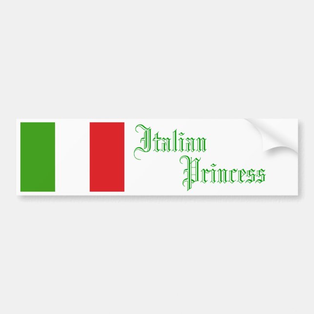 Italiensk prinsessa, dekal (Framsidan)
