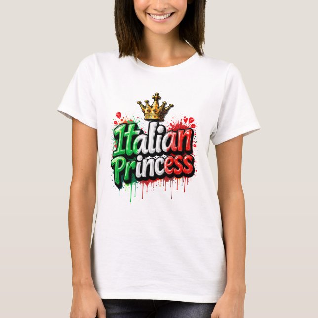Italiensk Prinsessa Tri-Blend T-Shirt (Framsida)