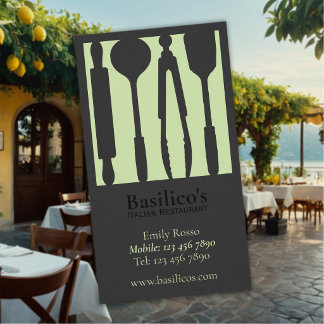 Italiensk restaurang för fint middag visitkort
