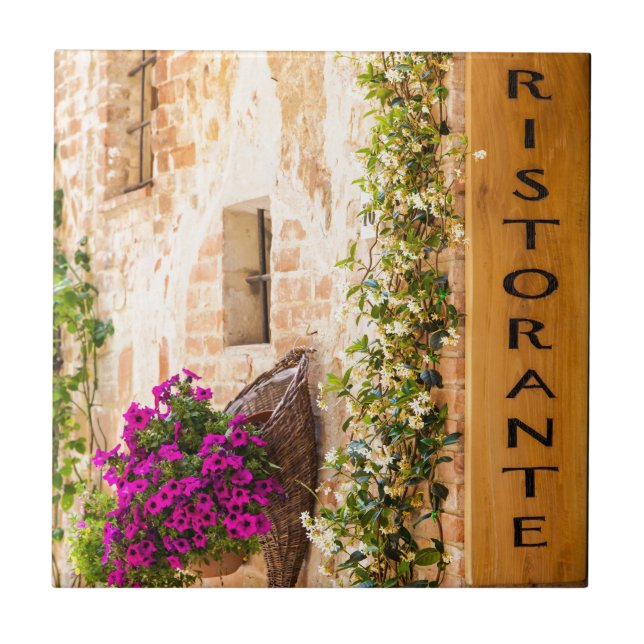 Italiensk restaurang kakelplatta (Framsidan)