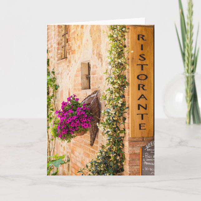 Italiensk restaurang kort (Framsida)